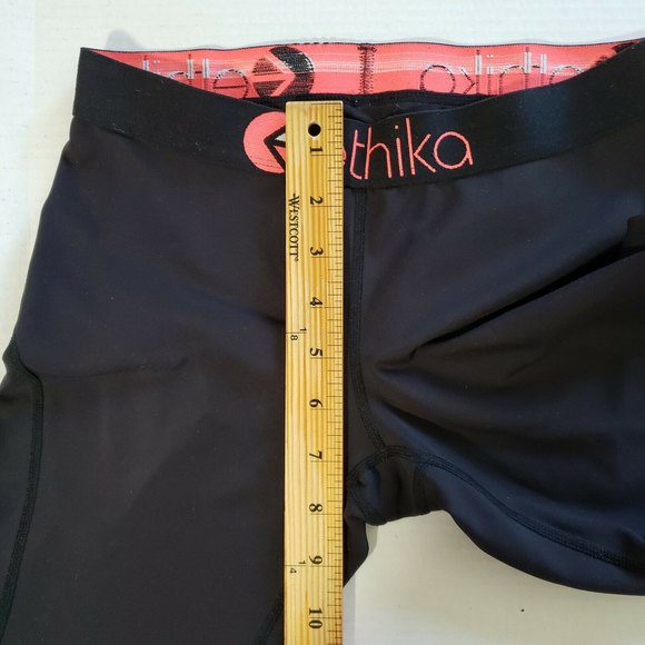 Ethika Performance 3/4 Pants Womens Size Small Black Neon Orang Subzero Seamless - Picture 10 of 10